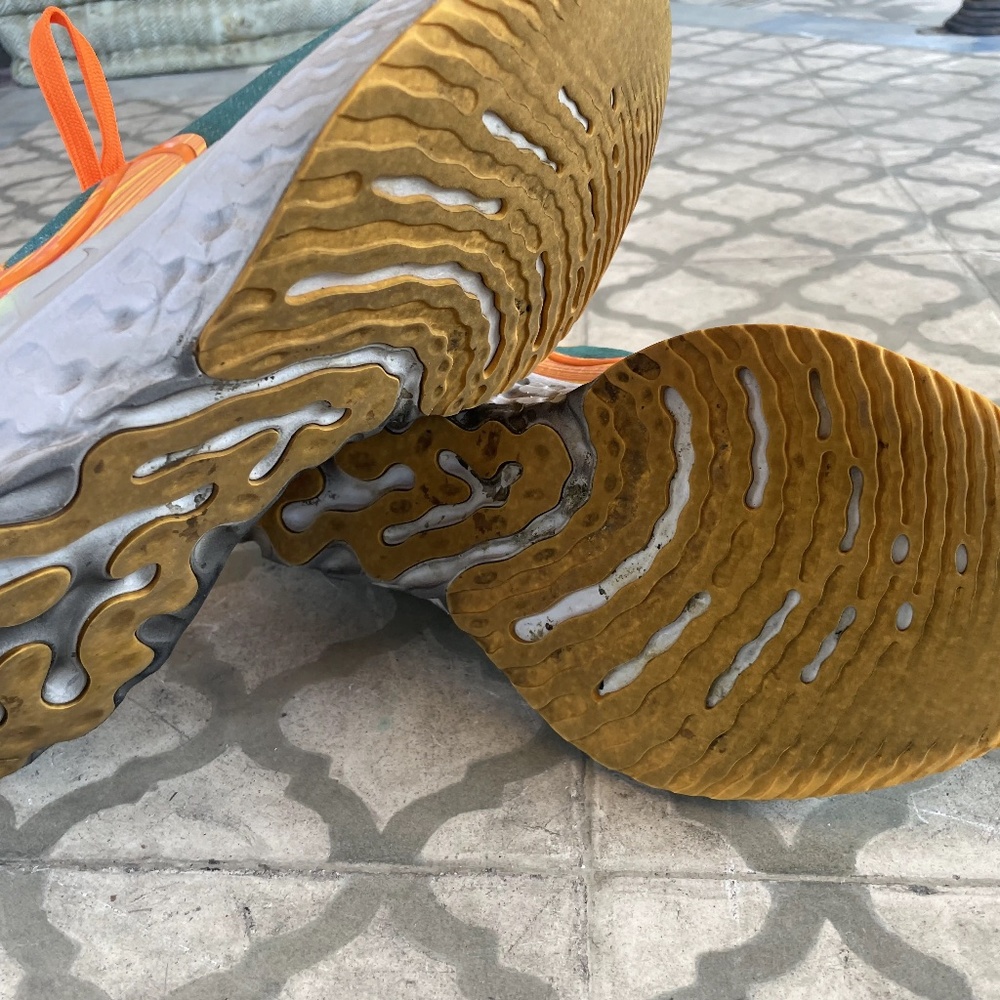 Nike React Infinity Run Flyknit CU1443-481 in Blue and Orange - Picture 4 of 5